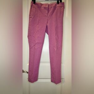 Loft Mauve Pants Straight Leg Cotton Stretch Size 8
